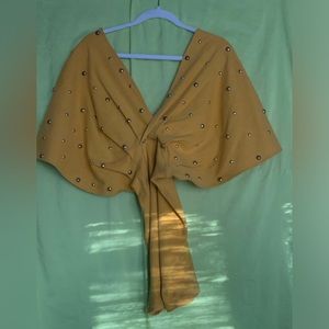 Super cute vintage mustard yellow gold buttoned dress Sz S